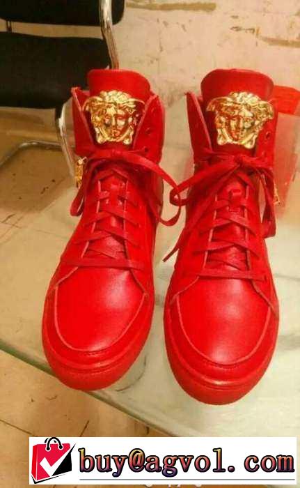 美品　2015 VERSACE ヴェルサーチ  ハイカットスニーカー　耐久性に優れ