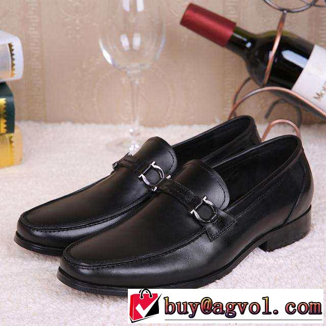 ムダな装飾を排したデザイン 2015 FERRAGAMO サルヴァトーレフェラガモ レザーシューズ靴 ビジネスシューズ 2色可選