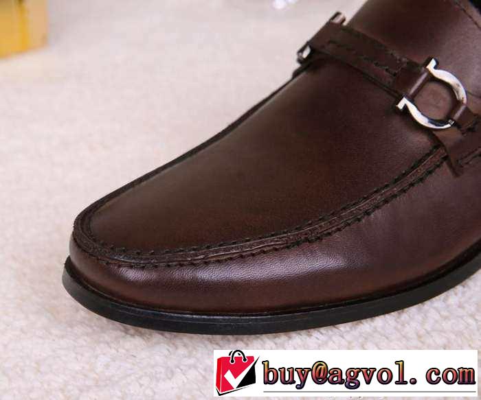 ムダな装飾を排したデザイン 2015 FERRAGAMO サルヴァトーレフェラガモ レザーシューズ靴 ビジネスシューズ 2色可選