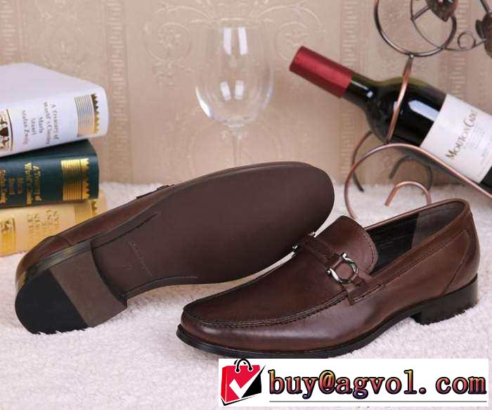 ムダな装飾を排したデザイン 2015 FERRAGAMO サルヴァトーレフェラガモ レザーシューズ靴 ビジネスシューズ 2色可選