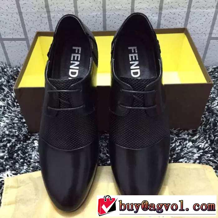 フィット感  2015  FENDI フェンディ ビジネスシューズ レザーシューズ靴 2色可選
