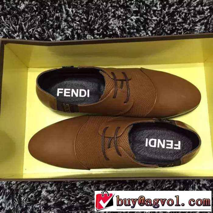 フィット感  2015  FENDI フェンディ ビジネスシューズ レザーシューズ靴 2色可選