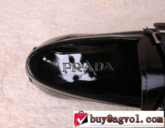 お洒落　 2015 PRADA プラダ 気軽に　ビジネスシューズ レザーシューズ靴