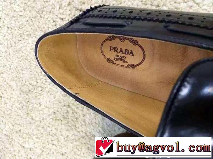 激安販売　2015 PRADA プラダ　今季セール　 レザーシューズ靴 2色可選
