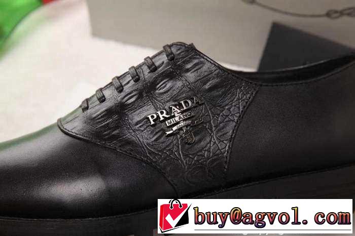 格安　2015 PRADA プラダ 高級感に溢れる　ビジネスシューズ