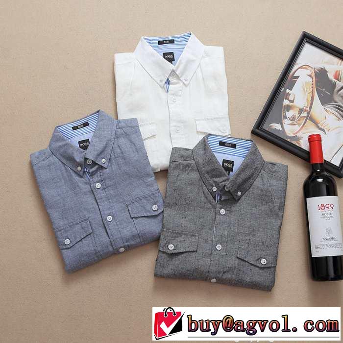 美品 2015 HUGO BOSS ヒューゴボス 今季セール　半袖シャツ 3色可選