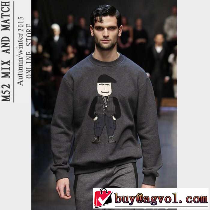 良い生地感　秋冬 dolce&gabbana ドルチェ＆ガッバーナ お洒落なデザインにプルオーバーパーカー