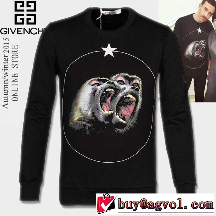 男女兼用パーカー 2015 GIVENCHY ジバンシー プルオーバーパーカー 首胸ロゴ