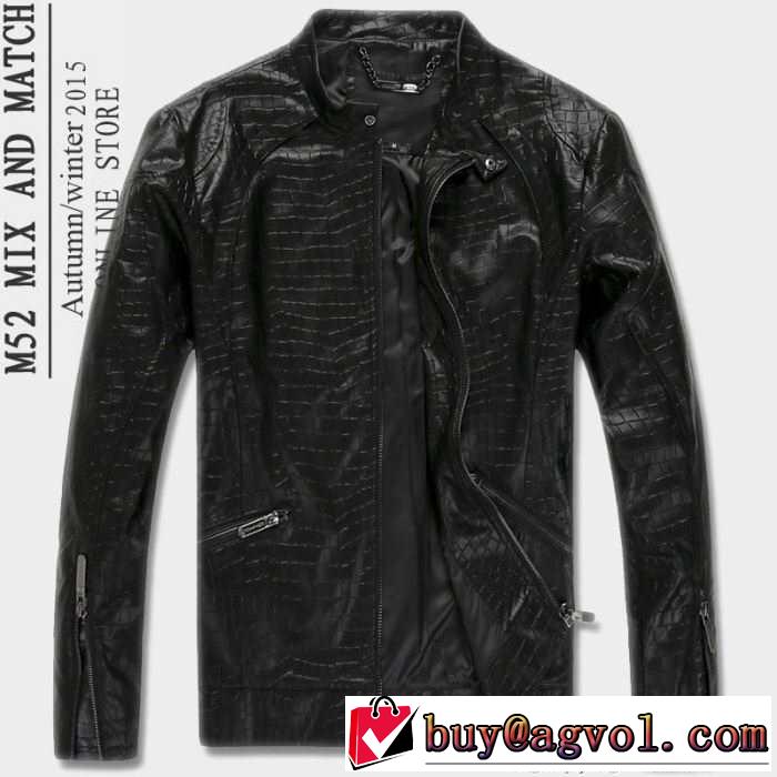 人気販売 2015秋冬 PHILIPP PLEIN フィリッププレイン　満点 革ジャケット