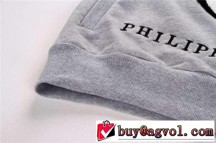 爆款 2015秋冬 PHILIPP PLEIN フィリッププレイン 耐久性のあるパーカー 上下セット 2色可選