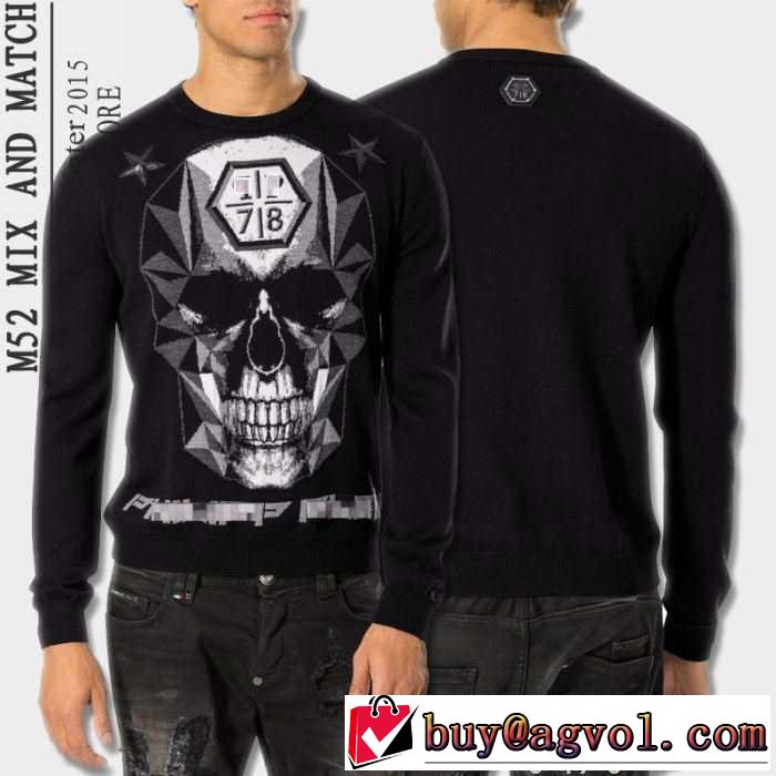 プレゼントに 2015秋冬 PHILIPP PLEIN フィリッププレイン　保温性のある ニット 2色可選
