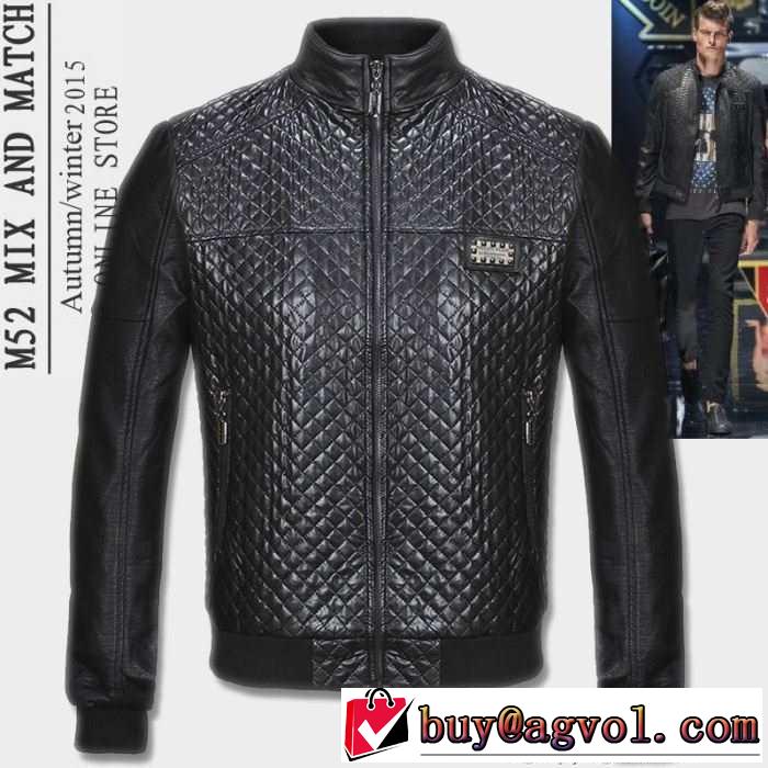 今季セール 2015秋冬 PHILIPP PLEIN フィリッププレイン お買い得　革ジャケット