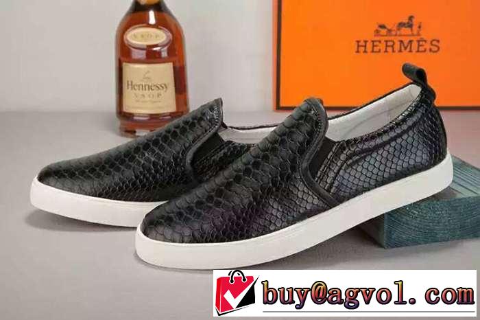 落ち着いた感覚 2016 エルメス HERMES フラットシューズ 革靴