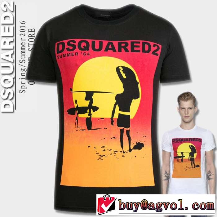 おすすめ/オススメ 2016春夏 DSQUARED2 ディースクエアード 半袖Tシャツ 2色可選