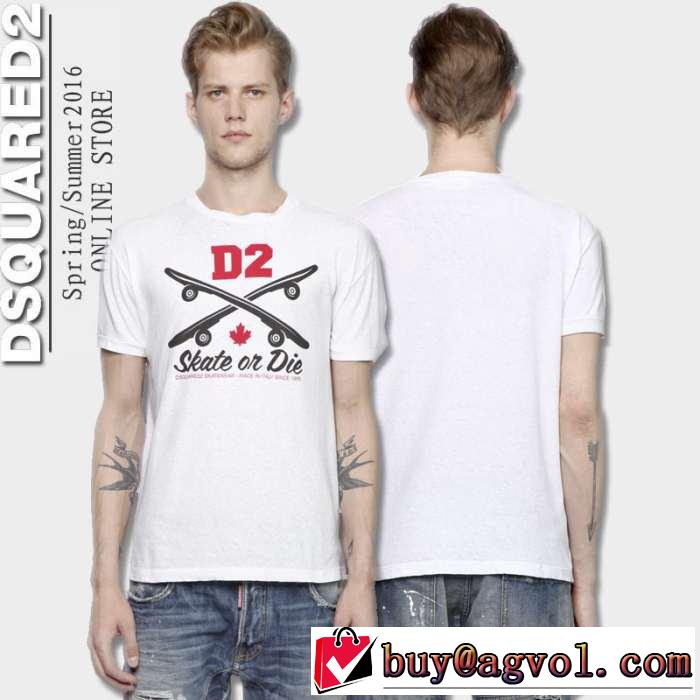 2016春夏 ★安心★追跡付 ディースクエアード DSQUARED2 半袖Tシャツ 2色可選
