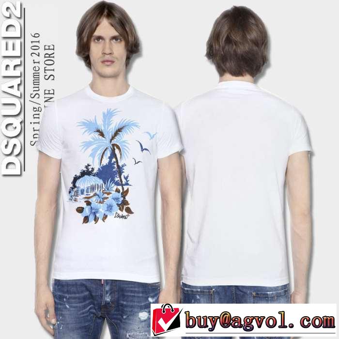 ポップ 2016春夏 DSQUARED2 ディースクエアード 半袖Tシャツ 2色可選