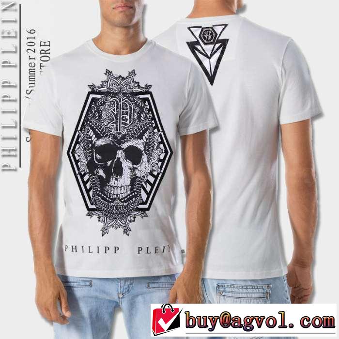 大特価 2016春夏 PHILIPP PLEIN フィリッププレイン 半袖Tシャツ 2色可選