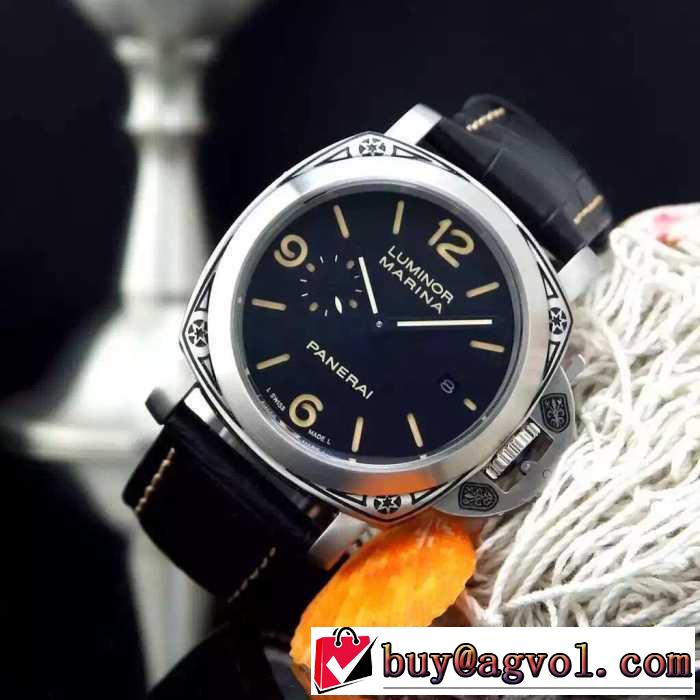 ムダな装飾を排したデザイン 2016  パネライ PANERAI 3針クロノグラフ 日付表示 腕時計