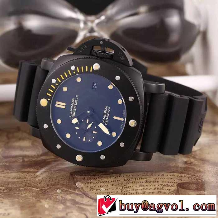 ◆モデル愛用◆  2016 パネライ  PANERAI 3針クロノグラフ 日付表示 腕時計 2色可選