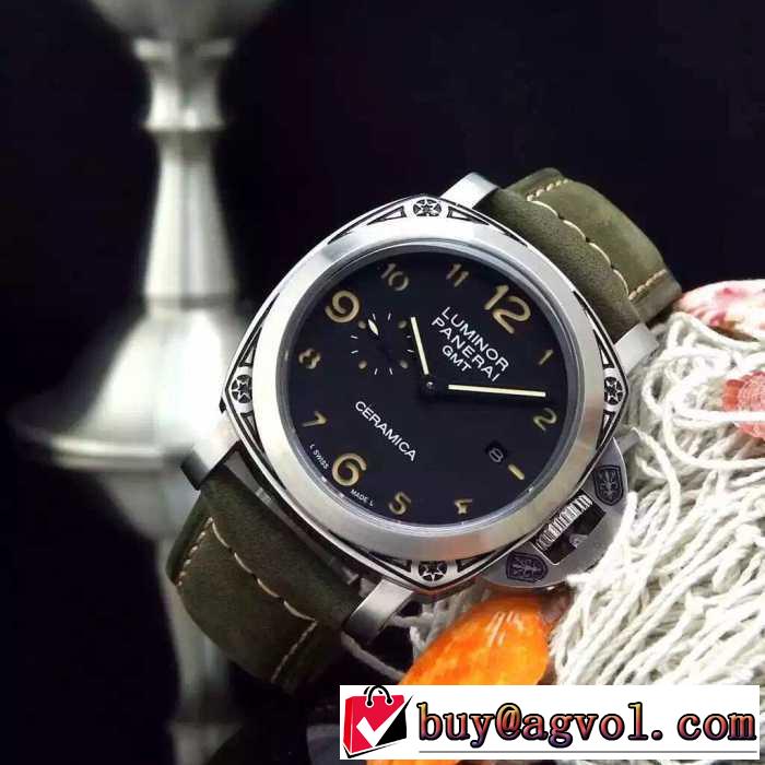 人気 ランキング 2016 パネライ PANERAI 3針クロノグラフ 日付表示 腕時計