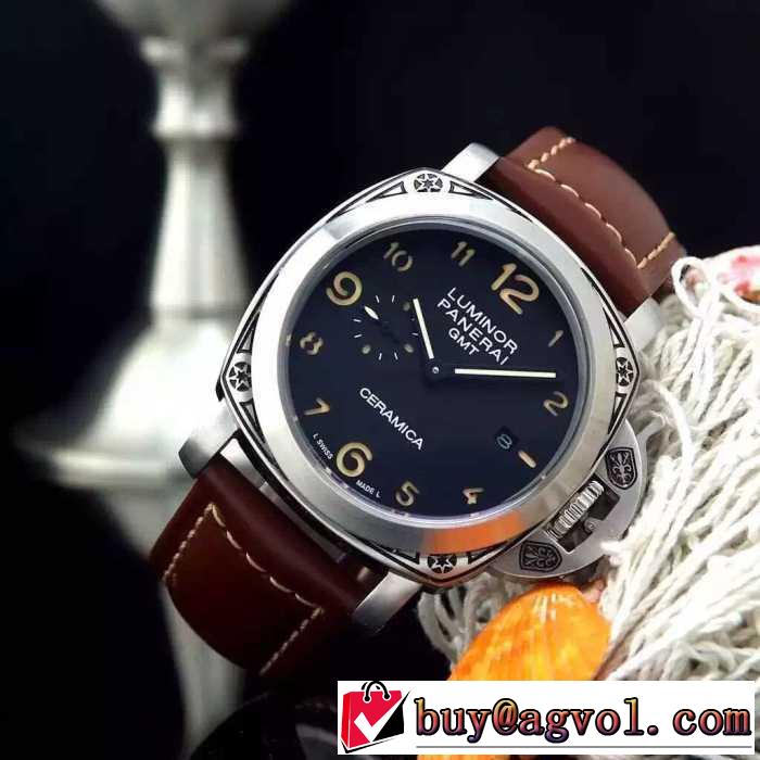 高級感ある2016 パネライ  PANERAI 3針クロノグラフ 日付表示 腕時計