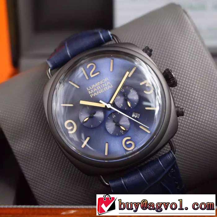 個性派2016  パネライ PANERAI 6針クロノグラフ 日付表示 腕時計
