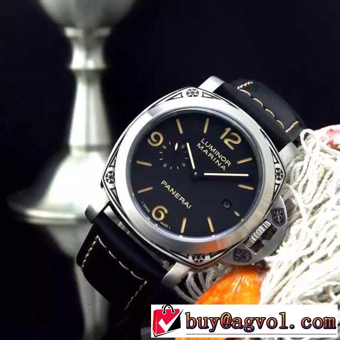 コスパ最高のプライス2016 PANERAI パネライ 3針クロノグラフ 日付表示腕時計