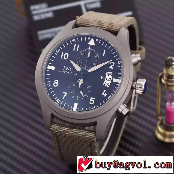 2016高級感を引き立てる  インターナショナルウォッチ カン IWC 5針クロノグラフ 男性用腕時計