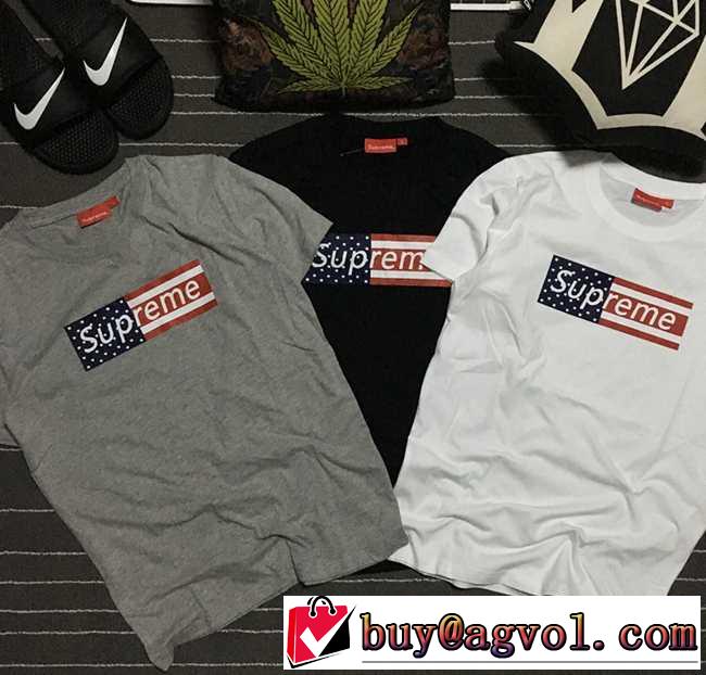 ポップ 2016  シュプリーム SUPREME半袖Tシャツ 男女兼用 3色可選