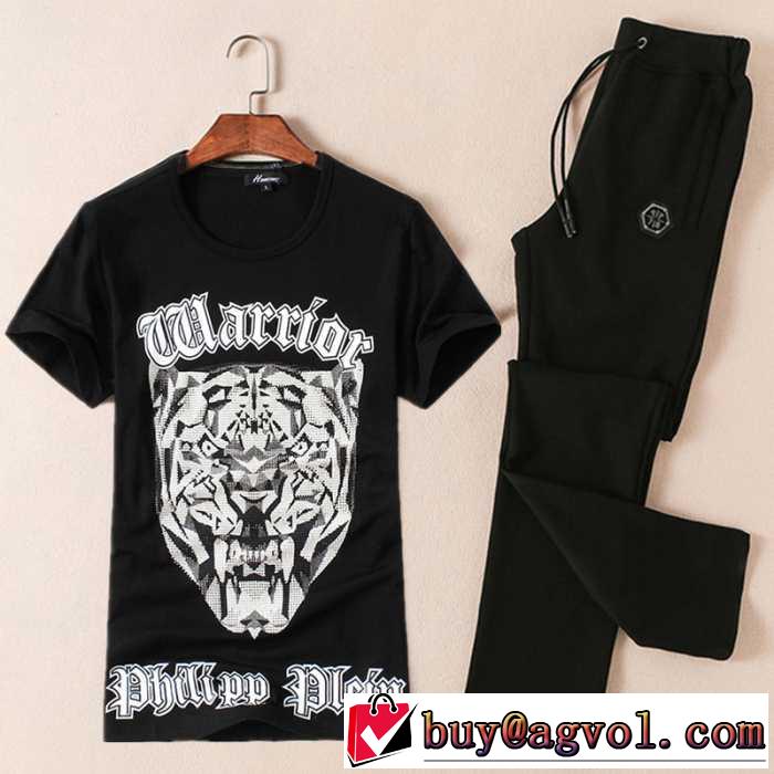 2016春夏 フィリッププレイン PHILIPP PLEIN 半袖セットアップ 2色可選