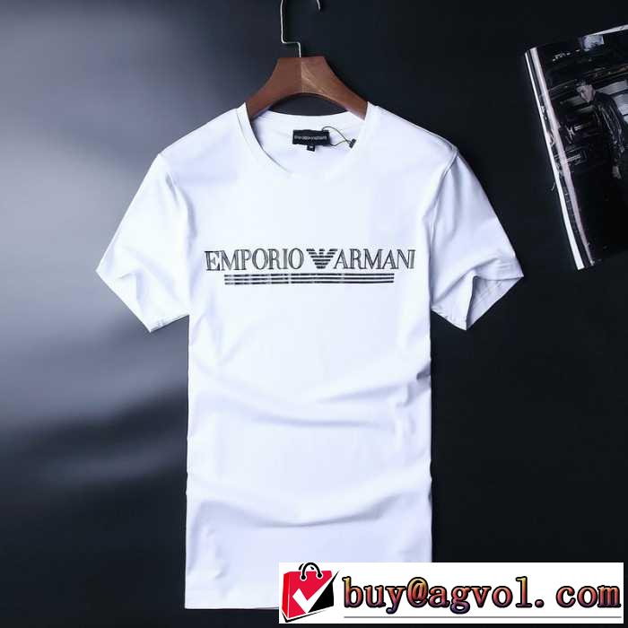 海外セレブ愛用 2016春夏 アルマーニ ARMANI 半袖Tシャツ 3色可選