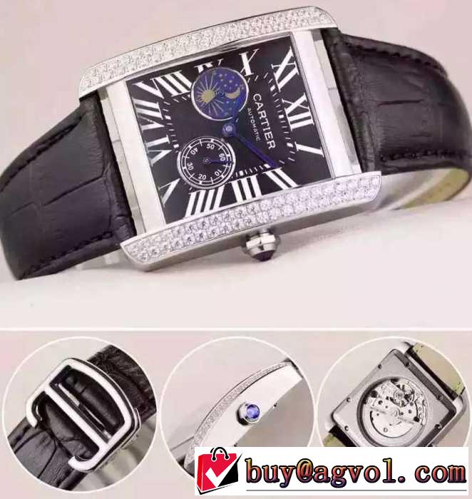 お洒落に魅せる 2016 CARTIER カルティエ 8219ムーブメント男性用腕時計 43mm-34mm 多色選択可