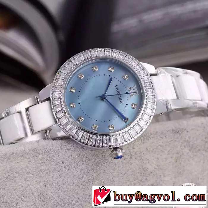 2016 極上の着心地 CARTIER カルティエ ダイヤベゼル 女性用腕時計 32mm 5色可選
