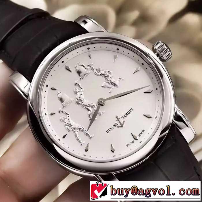 お洒落に魅せる2016 ULYSSE NARDIN ユリスナルダン 男性用腕時計 4色可選