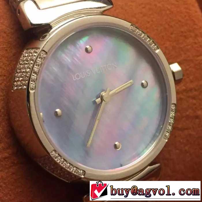agvol2016 LOUIS VUITTON ルイ ヴィトン サファイヤクリスタル風防 36mm 女性用腕時計 2色可選