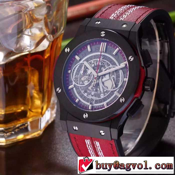 人気商品登場2016 HUBLOT ウブロ 5針クロノグラフ 男性用腕時計 4色可選