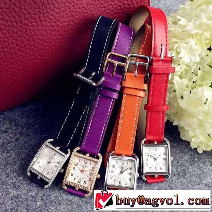 2016 上品な輝きを放つ形 HERMES エルメス 女性用腕時計 4色可選