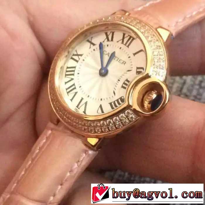 2016 CARTIER カルティエ 耐久性のある 3針クロノグラフ 日付表示 女性用腕時計