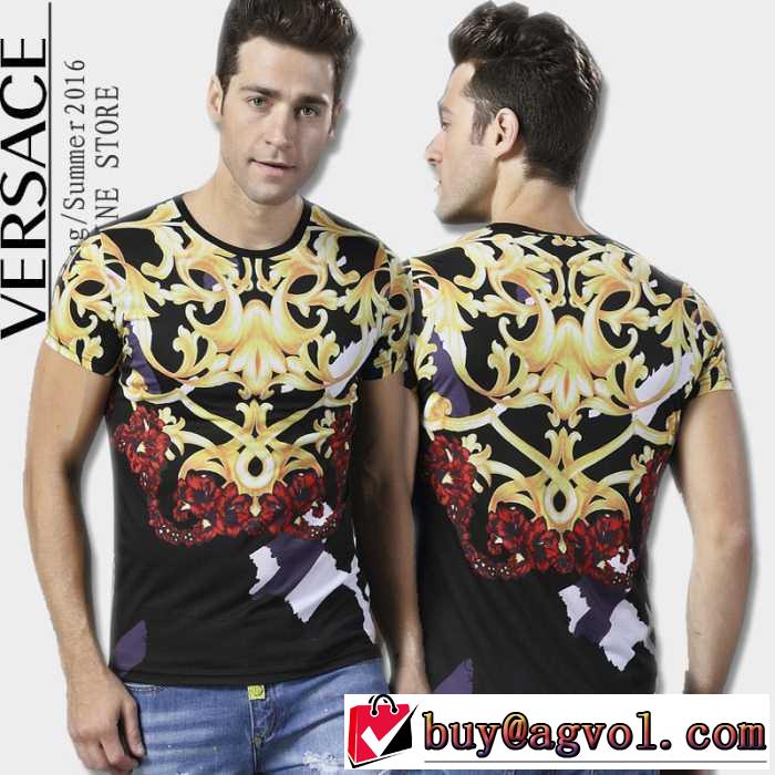 2016春夏 VERSACE ヴェルサーチ 素敵 半袖Tシャツ