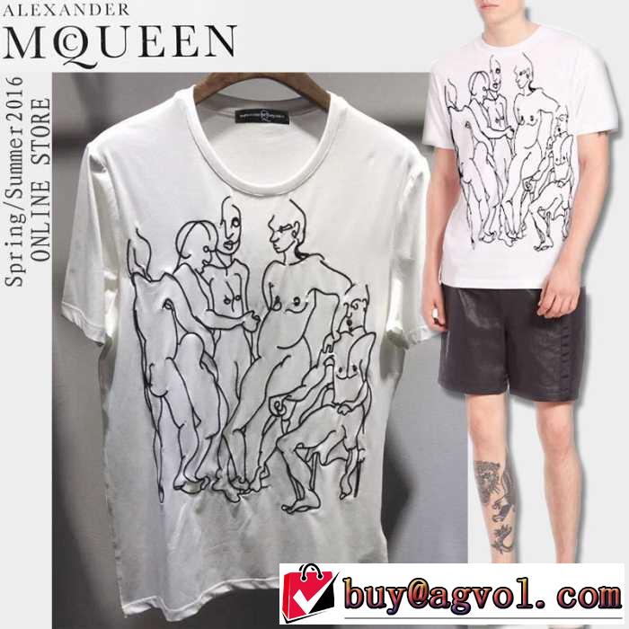 2016春夏 ★安心★追跡付 alexander mcqueen アレキサンダー マックイーン 半袖Tシャツ