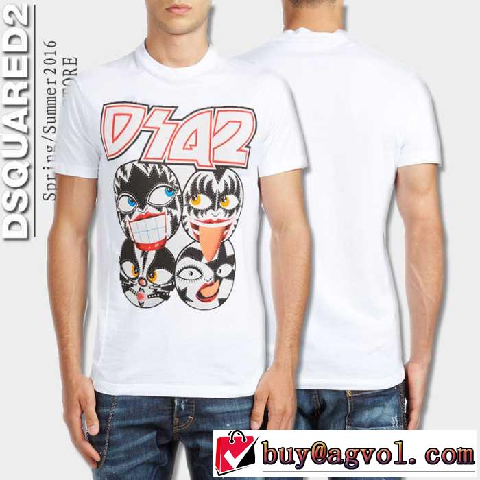 2016春夏 DSQUARED2 ディースクエアード 人気激売れ 半袖Tシャツ 2色可選