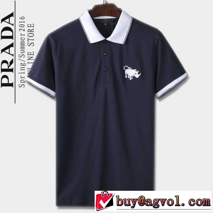 2016春夏 デザイン性の高い PRADA プラダ 半袖Tシャツ 5色可選