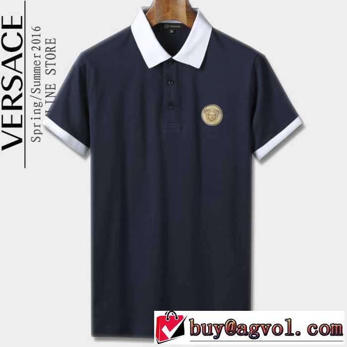 2016春夏 特別人気感謝SALE　 VERSACE ヴェルサーチ 半袖Tシャツ 4色可選