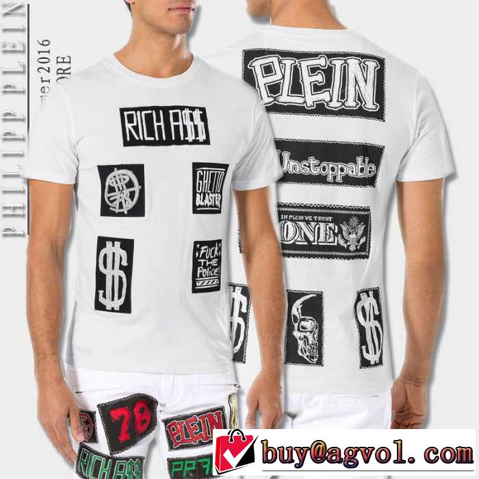 耐久性に優れ 2016春夏 PHILIPP PLEIN フィリッププレイン 半袖Tシャツ 2色可選