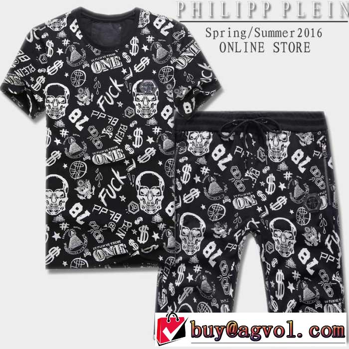 2016春夏◆モデル愛用◆  PHILIPP PLEIN フィリッププレイン 半袖Tシャツ 3色可選