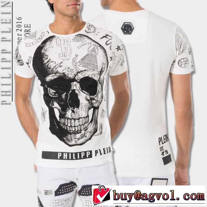 コスパ最高のプライス 2016春夏 PHILIPP PLEIN フィリッププレイン 半袖Tシャツ 3色可選