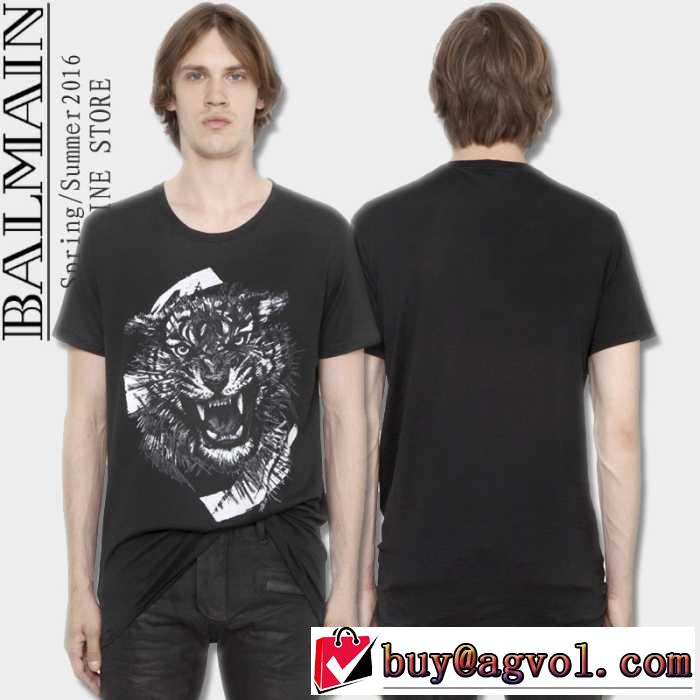 2016春夏 BALMAIN バルマン 高級感演出 半袖Tシャツ 4色可選