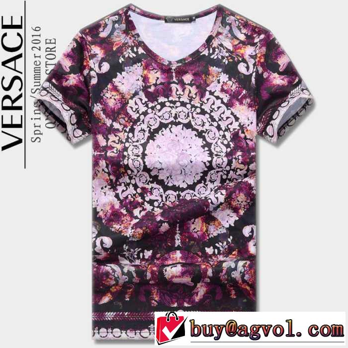半袖Tシャツ 2016春夏大注目！ VERSACE ヴェルサーチ 2色可選