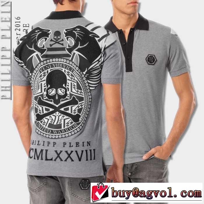 存在感◎ 2016春夏 PHILIPP PLEIN フィリッププレイン 半袖Tシャツ 3色可選