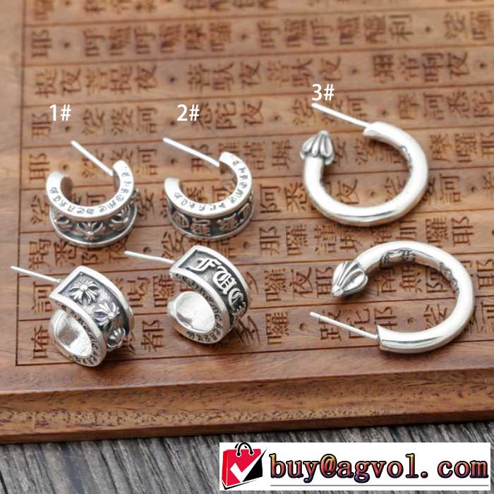 2016 高品質 クロムハーツ CHROME HEARTS シルバー925 ノンホールピアス